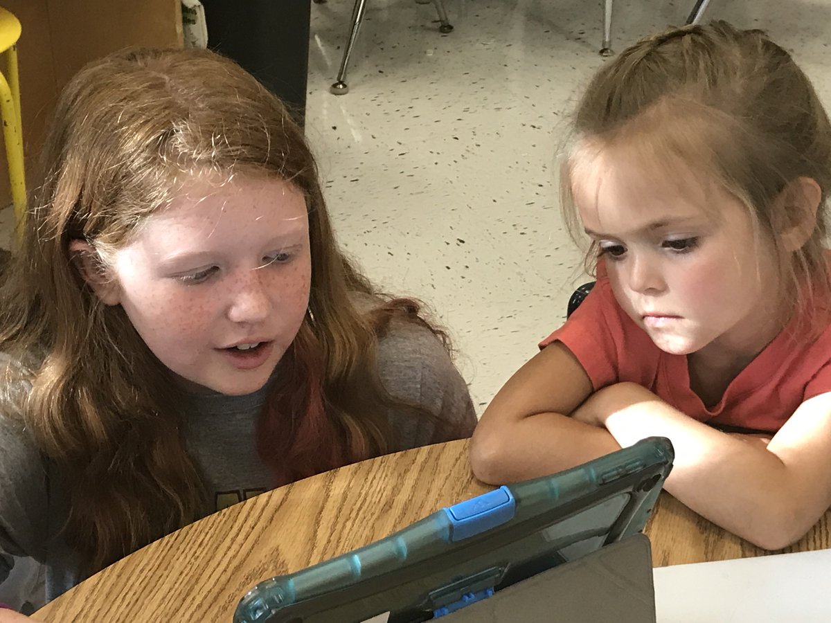 messenheimerk1's tweet photo. So amazing to see 6th graders and kindergarteners share their narrative writing with each other! #eagleswrite @napls_is @napls https://t.co/rt7PGFRxSx