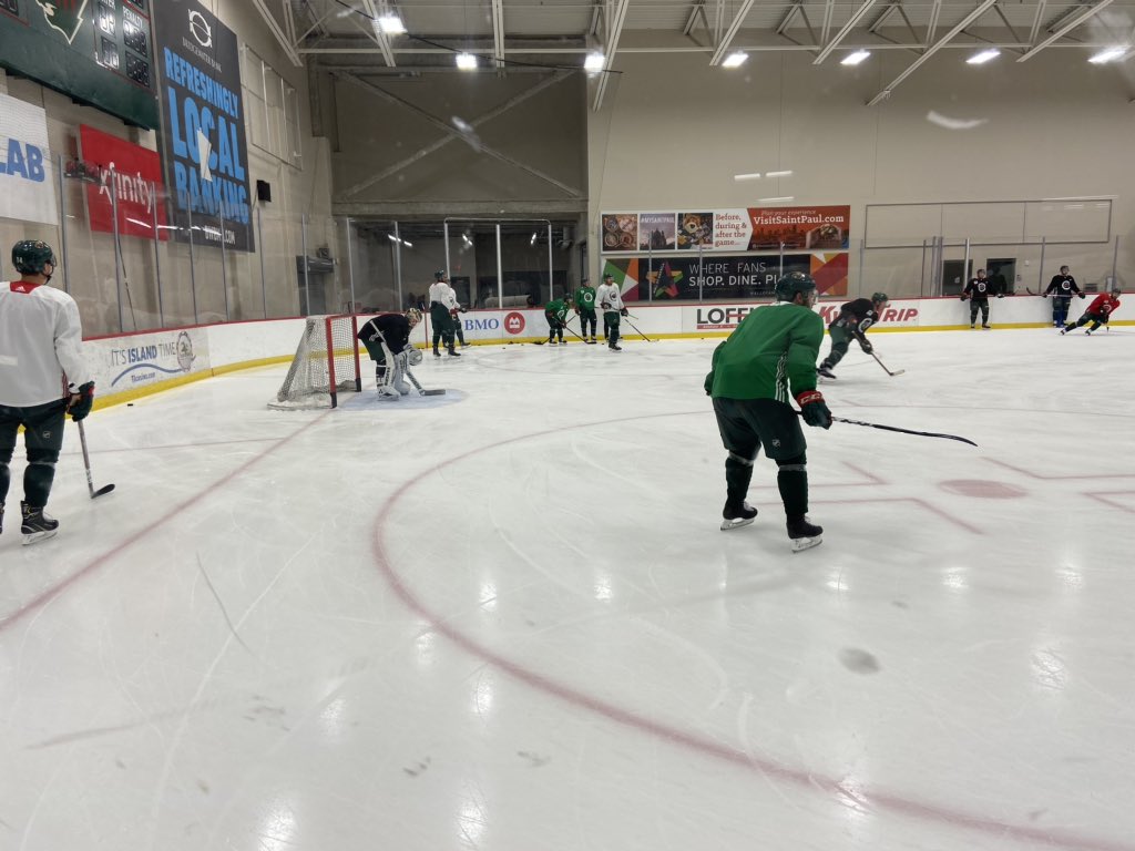 Hockey_Lodge's tweet photo. The @SPACC #mnwild open practice is underway for the #WildFaceOff event! https://t.co/46NzP7VlOb