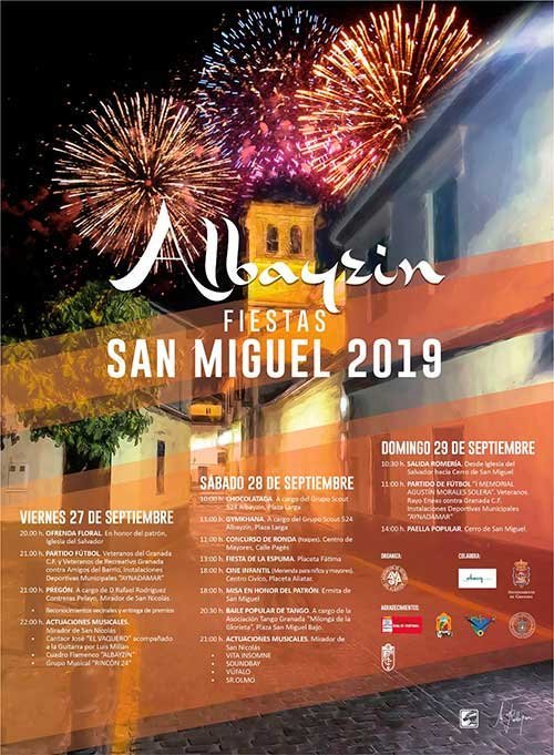 Por San Miguel se vuelve a vestir de #fiesta el barrio del #Albaicín con actividades infantiles, #conciertos, romería... ¡acércate! granadaescultura.com/fiestas-de-san… #Granada