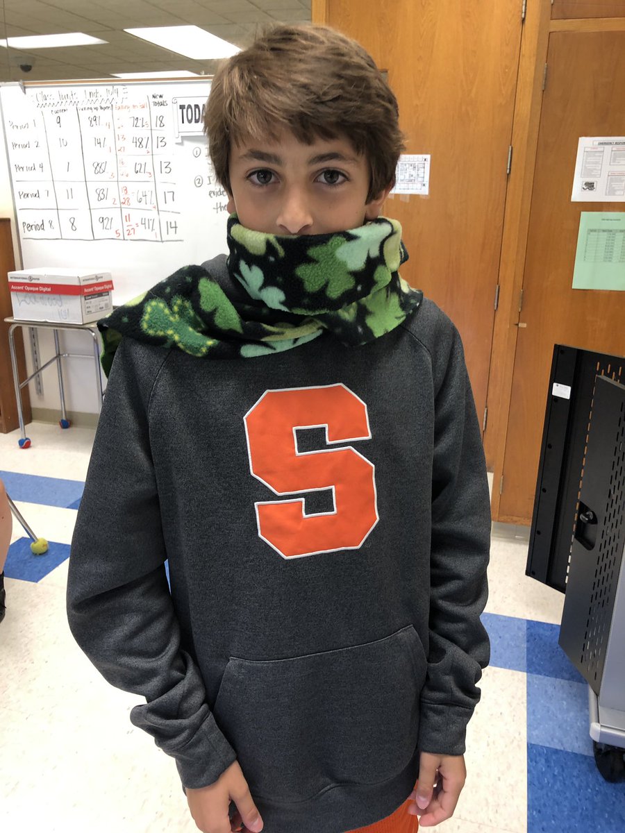Stephmurph630's tweet photo. National Scarf Day.... who knew?! #classpoints @CamillusMiddle https://t.co/4muQd2TWFx