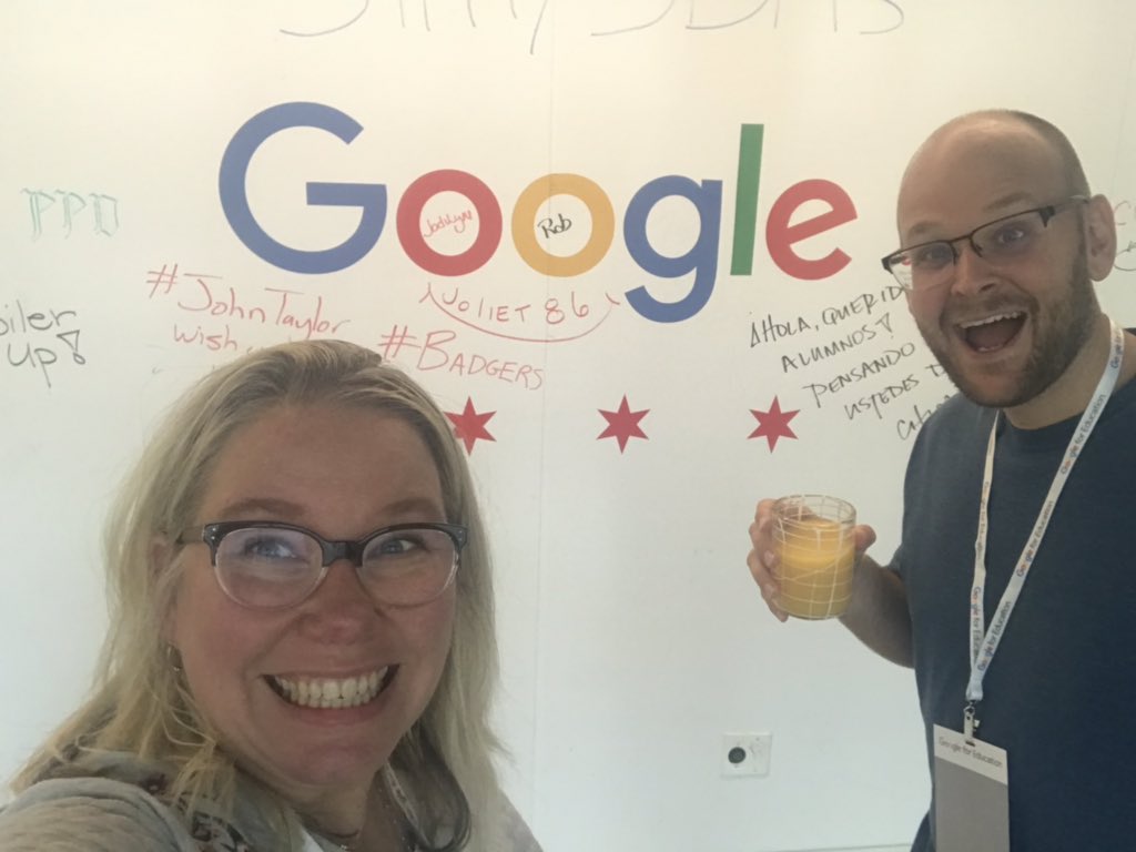 146reads1's tweet photo. Pear-cited to be at @Google @GoogleForEdu to @PearDeck training #googleforeduChicago #beinternetawesome https://t.co/OphIyAnT42