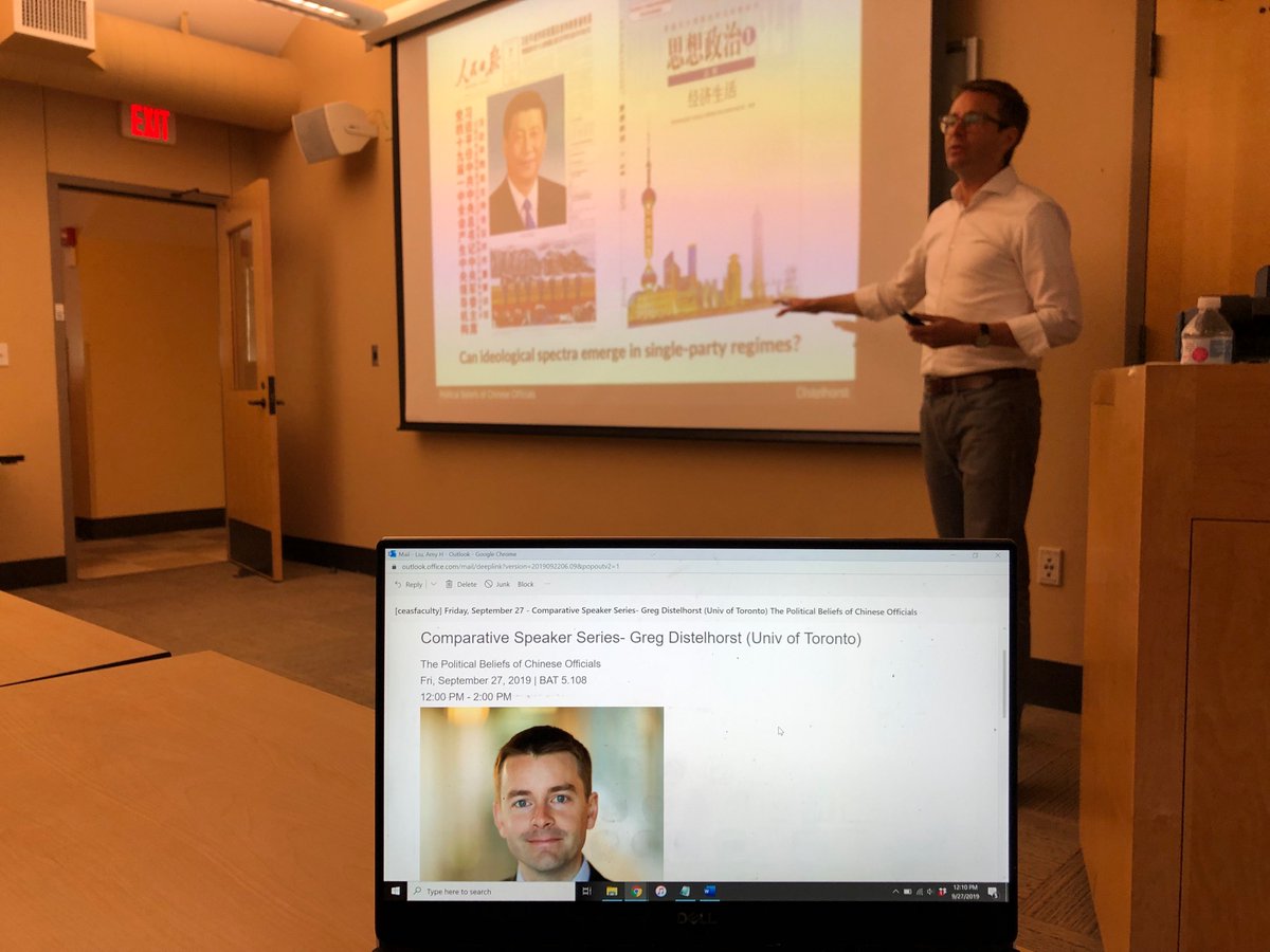 <a href="/gregdistelhorst/">Greg Distelhorst</a> of <a href="/CIRHR_UofT/">CIRHR at UofT</a> talks about the the political beliefs of Chinese officials / las creencias políticas de los funcionarios en China / 中国官员的政治信念 <a href="/goodhouses/">Rachel Wellhausen</a> <a href="/XiaoboLu1/">Xiaobo Lü | 吕晓波 (@xiaobolu.bsky.social)</a> #CPatUT