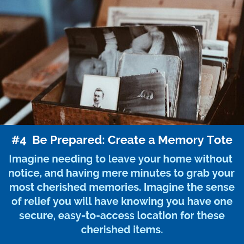 NAPOnatl's tweet photo. It's #FactFindingFriday! Imagine needing to leave your home and having minutes to grab your most loved memories. This blog post is the fourth in a series of seven that explains what a memory tote is. Read here: https://t.co/ErklgYqpEQ
Courtesy of Lisa Witzleben of @unclutter_me https://t.co/C9Lk0FNQIA