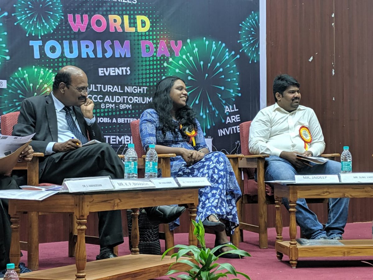 TSevvel's tweet photo. Workshop about tourism on world tourism day organised by department of tourism studies @pondicherryuni 
#talk #workshop #talkevent #nvok #nam #namveedu #namoor #namkadhai #namveedunamoornamkadhai https://t.co/NWI6Cs2Tax