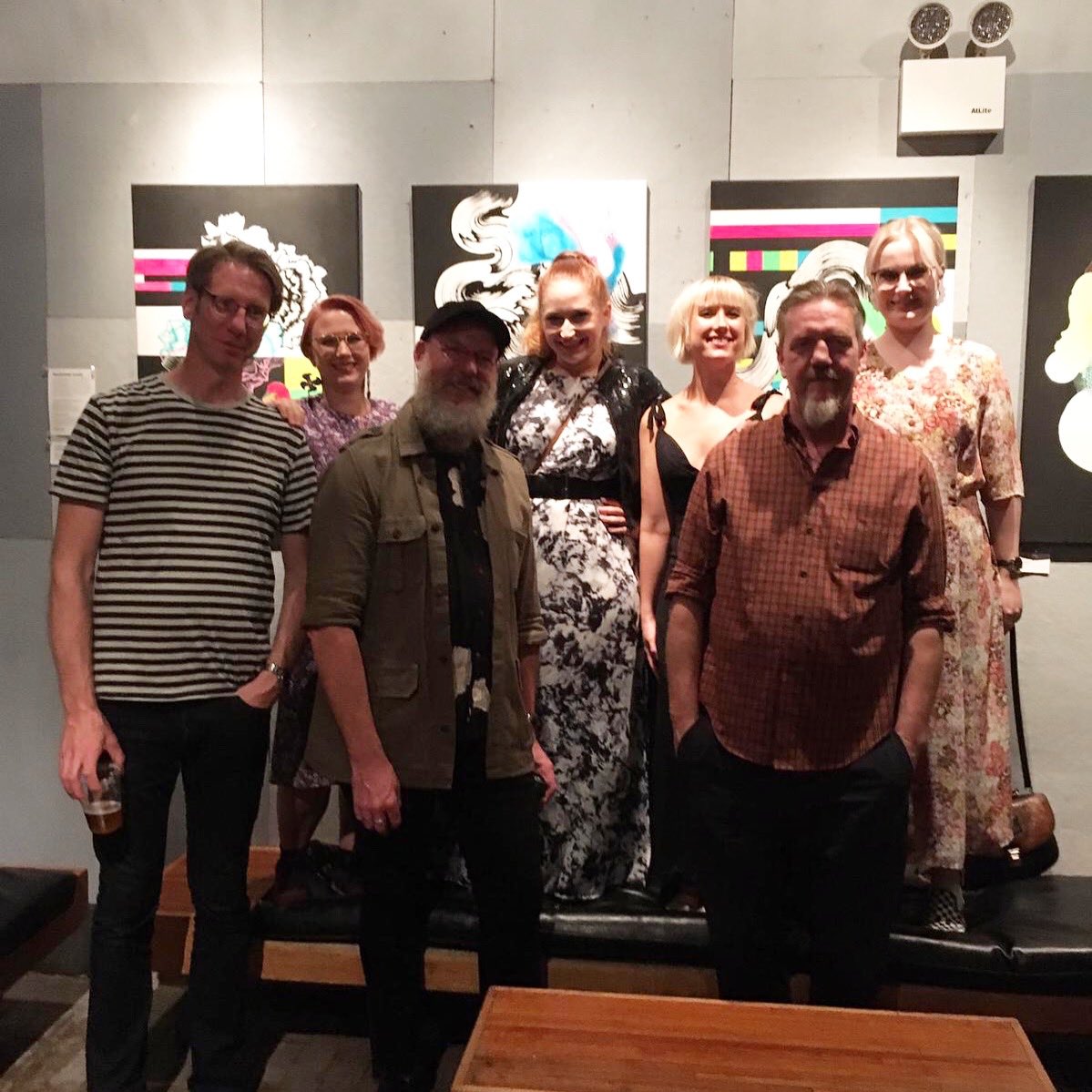 Kardemimmit's tweet photo. Thought we’d be taller than Väsen if we stand on a bench... 🙈 Thanks World Music Institute, Littlefield and Väsen for the amazing night! 💛 It was our debut in NYC and we couldn’t be happier 🥰 https://t.co/a6KZuwBJoc