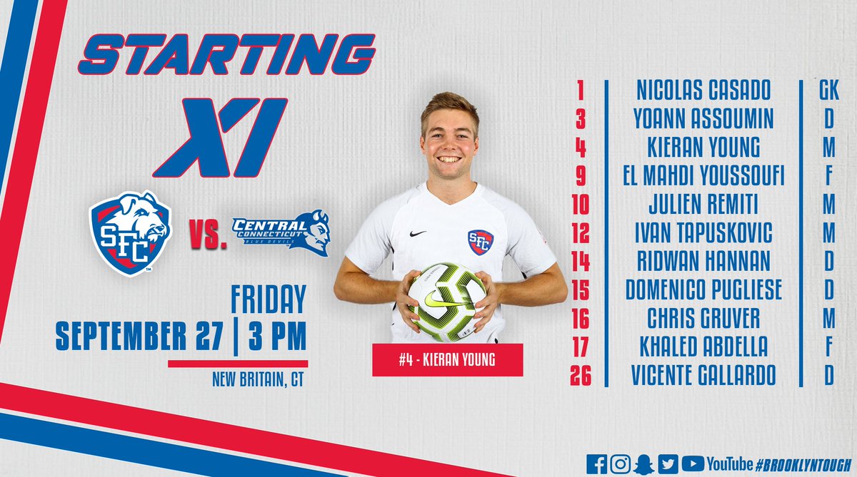 SFBKsoccer's tweet photo. Today's first XI. 

💻: https://t.co/s8i8HpRmze (@NECFrontRow) 
📈: https://t.co/akyLa2TnH0

#BrooklynTough | #SFBKMSOC https://t.co/TgdO7uEleu