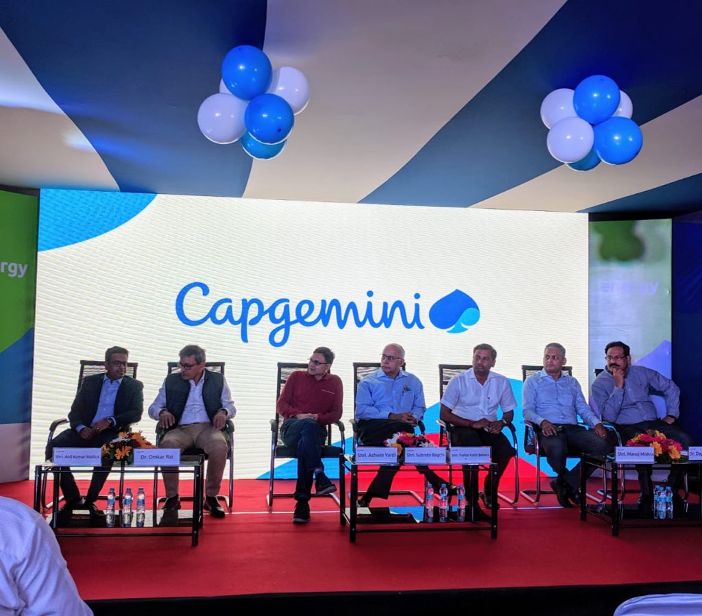 EIT_Odisha's tweet photo. Secretary E&amp;IT @manojmishratwit joined Sri Subroto Bagchi @skilledinodisha, Minister @btushar02 &amp; @Omkar_Raii DG @stpiindia to inaugurate the first campus of @CapgeminiIndia at Infocity, #Bhubaneswar. A big step forward for #Odisha with a global IT major setting its facility. https://t.co/WhOZd9fBgY