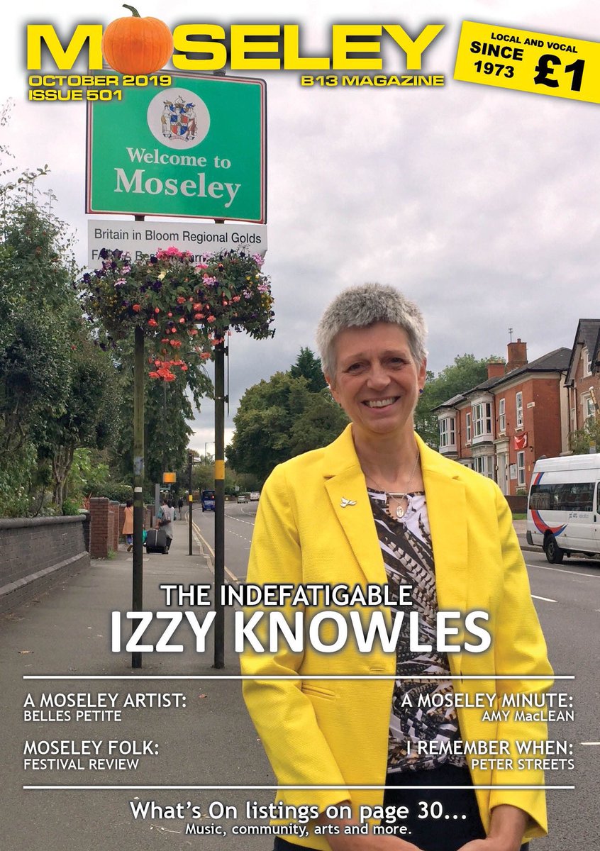 The weather has been a little bit gloomy but the weekend is looking brighter with the release of a very sunny edition of Moseley B13 Magazine! Izzy Knowles is our shining cover star for October &amp; the issue is packed full of features to warm up an autumnal day &amp; night! ☀️