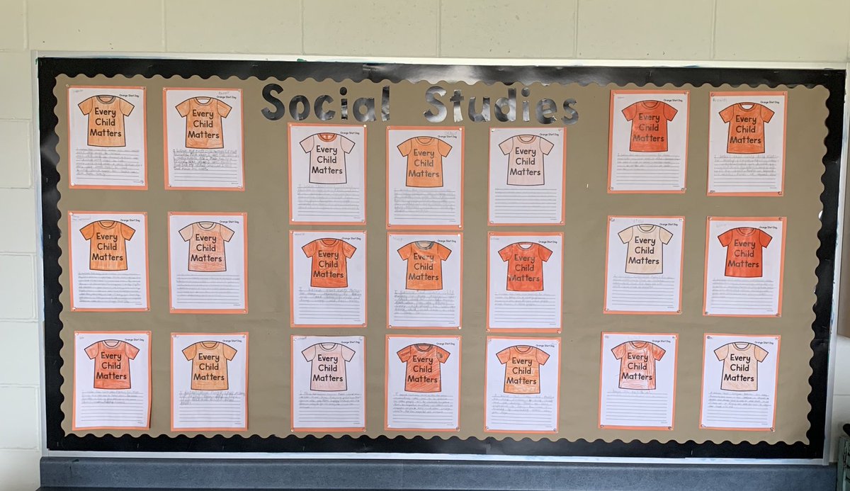 Mrs_Loreti's tweet photo. Honouring Indigenous children🧡Every child matters #OrangeShirtDay @ClairevillePeel https://t.co/793lJwcxa4