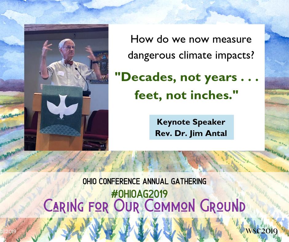 HeartlandUCC's tweet photo. Moved, woken, inspired by #OhioAG2019 keynote speaker @JimAntal. He notes the weight of climate change through the changing ways we measure consequences. We no longer measure draughts in terms of years, but decades, no longer measure flood waters in terms of inches, but feet. https://t.co/liFCzRwM0x
