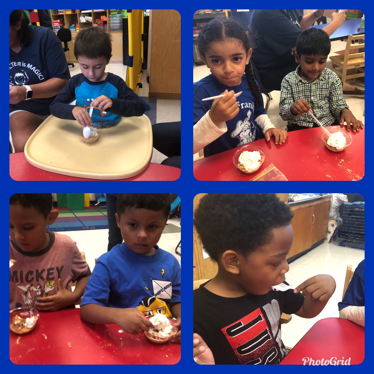 ljt731's tweet image. Today we invited our friends from @kpvinch’s class to read The Apple Pie Tree and make yummy apple pies with us!! @JayBilly2  #cookingwithfriends #makelearningfun #bestyearever