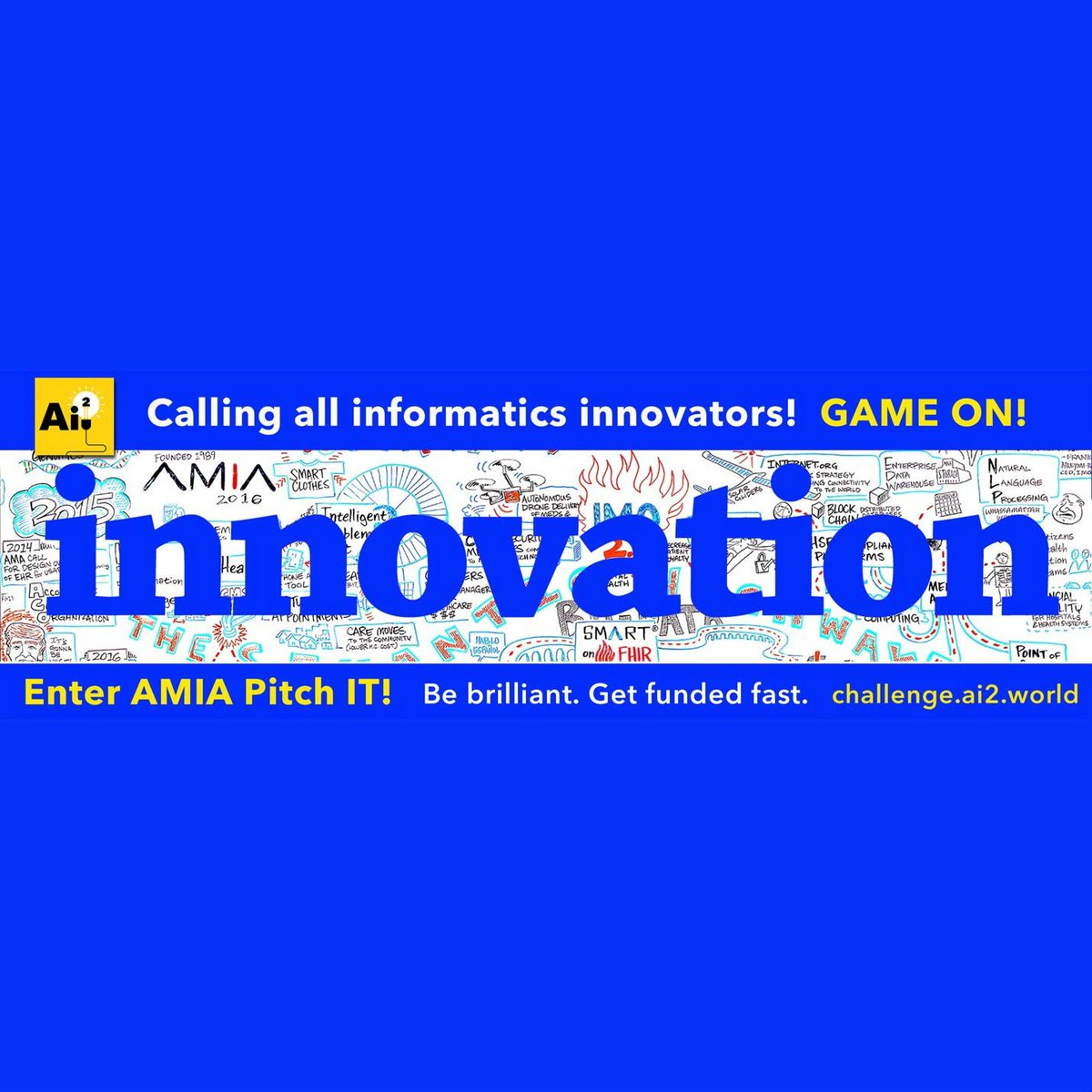 ArzacMary's tweet photo. Pitch In at AMIA 2019 Pitch IT Competition!

Join our community and vote for your favorite Start-Up competing for $25,000 in prizes!  The top 5 finalists will be selected by the community of voters.

Visit https://t.co/EX9ET3WMhc https://t.co/MgXwk731lt