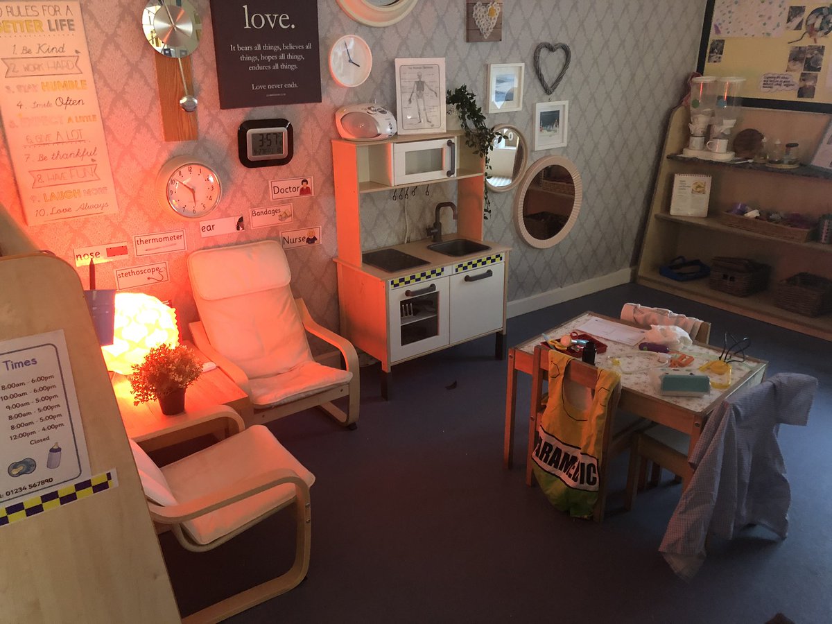 MrsAEYFS's tweet photo. A few enhancements in the Home Corner for ‘People Who Help Us’. #EYFS #EYFStwitterpals #EYwow #EarlyYears #EYshare #coreprovision #provisionenhancements #Doctorssurgery https://t.co/G7lCpszANQ