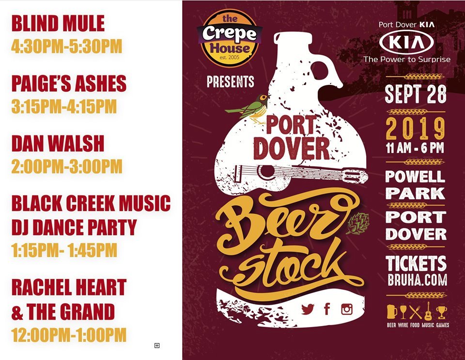 Sat, Sept 28 - Don't miss Blind Mule headlining Port Dover Beerstock, with other great acts @danwalshbeard, Rachel Heart &amp; the Grand, Paige's Ashes, and Black Creek Music Dance Party! <a href="/thecrepehouse/">The Crepe House</a> <a href="/NorfolkTour/">Norfolk County Tourism ❄️</a> <a href="/EventsInTheFolk/">Norfolk Events</a>