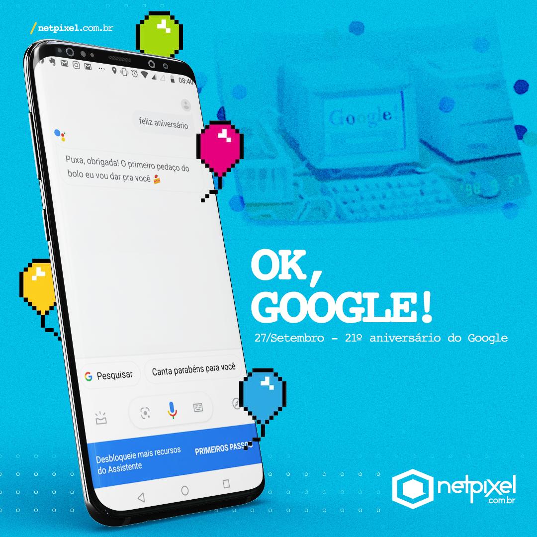 netpixeltec's tweet photo. Com 21 aninhos e já sabe de tanta coisa. 🤓
Parabéns para o maior site de busca do mundo, o Google. 🎈

#Netpixel #Google #Sitedebusca #Aniversário #21anos https://t.co/P7o7nOg9W9