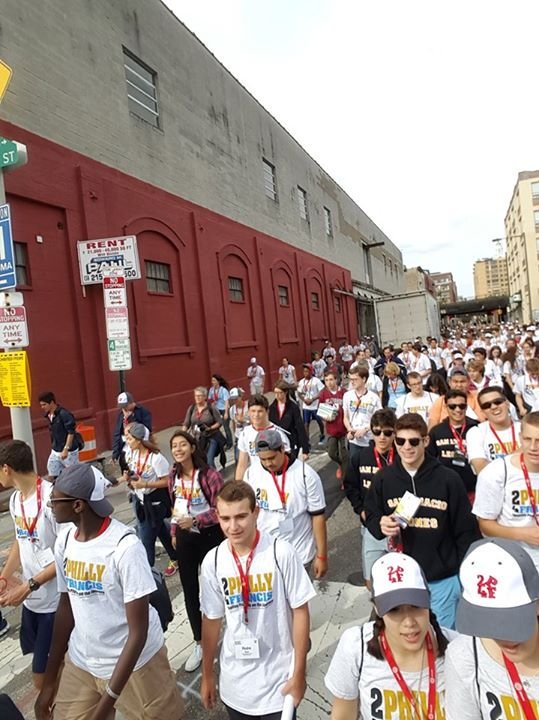 SJPREP's tweet photo. #FBF, 9/27/15: Jesuit sisters and brothers from around the US/Canada gathered for day 2 of @Pontifex's visit to Philadelphia. On this day, we celebrated Mass with hundreds of thousands & many in our group received a Papal blessing drive by. #2P4F
VIDEO: https://t.co/rgwPsjDzZq https://t.co/rdD6uHE9mG