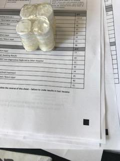 LiamHorkan's tweet photo. #NHSplasticArt a paper weight, braclet and a necklace made from patient wrist band connectors. Time for change @Team_ESNEFT new wristbands being implemented, over 330,000 connectors being removed from waste stream @dayforaction @ClareNash20 @pdchealthcare #clinicalprocurement https://t.co/JubV4AezCY