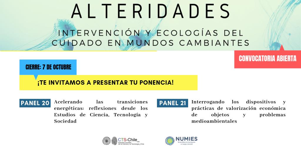 numies_cl's tweet photo. HASTA EL 7 DE OCTUBRE |
Te invitamos a enviar tu resumen para participar en #CTS2019 de @CTS_Chile.
#NUMIES dirigirá dos mesas (20 y 21) sobre procesos y uso de tecnologías en #transicionesenergéticas
➡️Más información: https://t.co/fmnUYPiCoG https://t.co/g8M80TtJqe