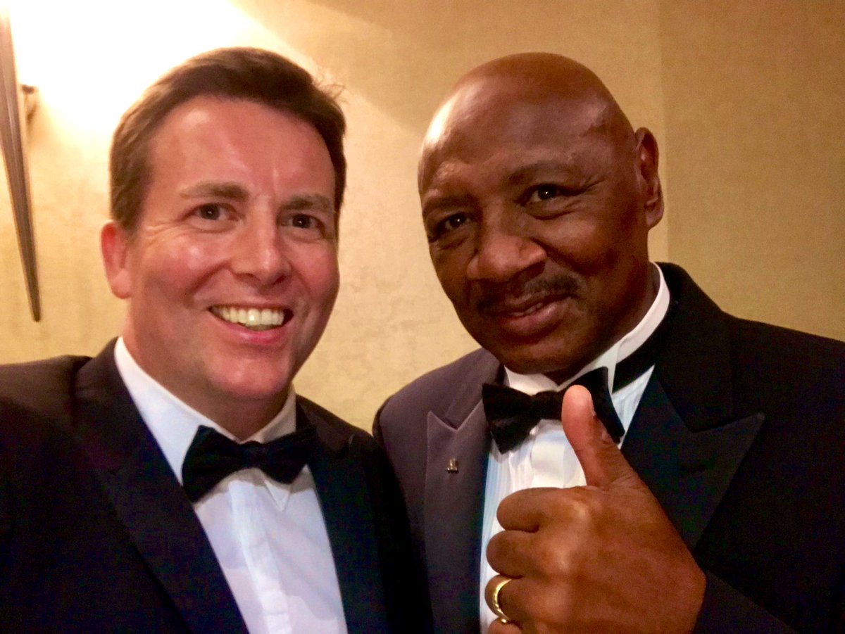 Can’t wait to interview Marvelous Marvin Hagler on stage tonight! 🎤🥊 
This boxing icon is here in Edinburgh to pay tribute to another great, Scotland’s own Ken <a href="/buchanan_mbe/">The Ken Buchanan MBE Foundation (KBF)</a>!
Marvelous is also appearing at a Glasgow dinner on Sunday - some tickets are still available. Be there!