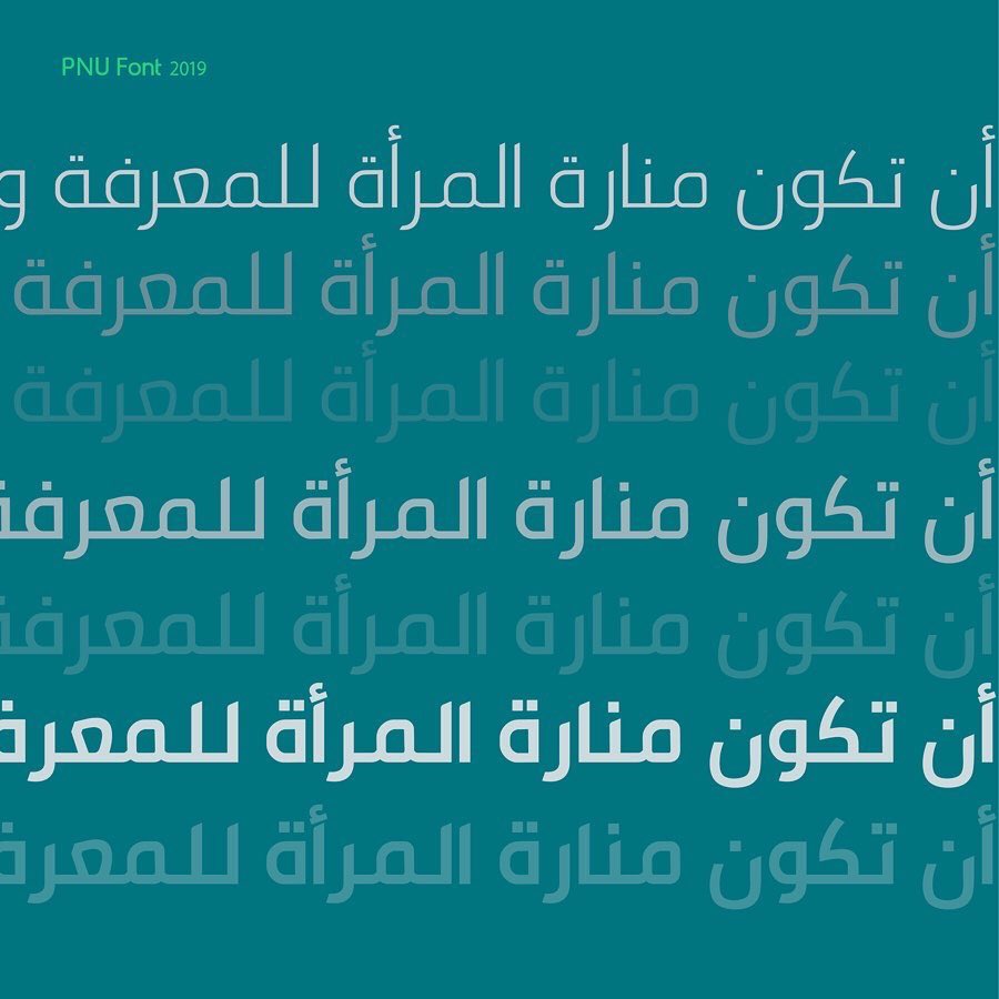 Harf_Araby's tweet photo. مع إطلاق الهوية الجديدة لجامعة الأميرة نورة تم الإعلان عن خط خاص بالجامعة
خط "PNU"

يدعم اللغتين وبأربعة أوزان
من تصميم عفراء السماحي

لتحميل الخط:
https://t.co/OfzNQctnS7 https://t.co/UlYhxkr83D