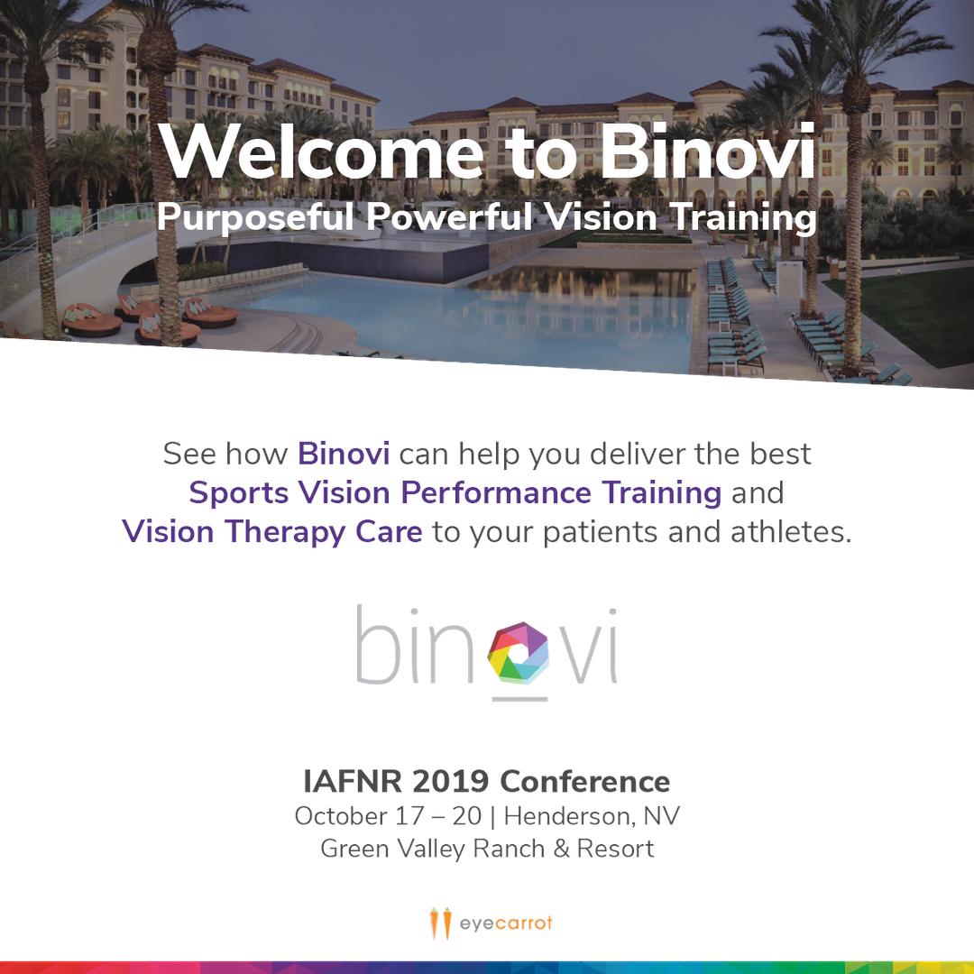 BinoviVISN's tweet photo. Visit our booth @IAFNR 2019 Conference in Henderson, Nevada, October 17th - 20th. Check out the Binovi Touch. See you in Henderson !!! https://t.co/7Dg9vmRQXK #BinoviTouch #VisionPerformance https://t.co/xGiQ4h2uIB