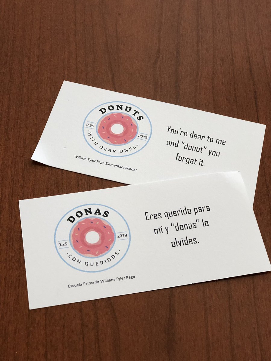 WTPageFES's tweet photo. You’re dear to me & “donut” you forget it. Donuts with Dear Ones at Page! So many families, so many smiling faces! #BuildingRelationships #PageCommunity #PenguinPRIDE @WTPagePenguins @mcps_osfse https://t.co/8o62tUcIev