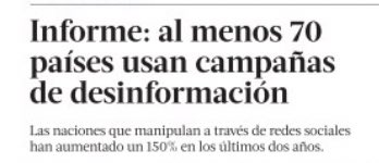 La desinformación es nuestro karma. Creerse informado y no estarlo