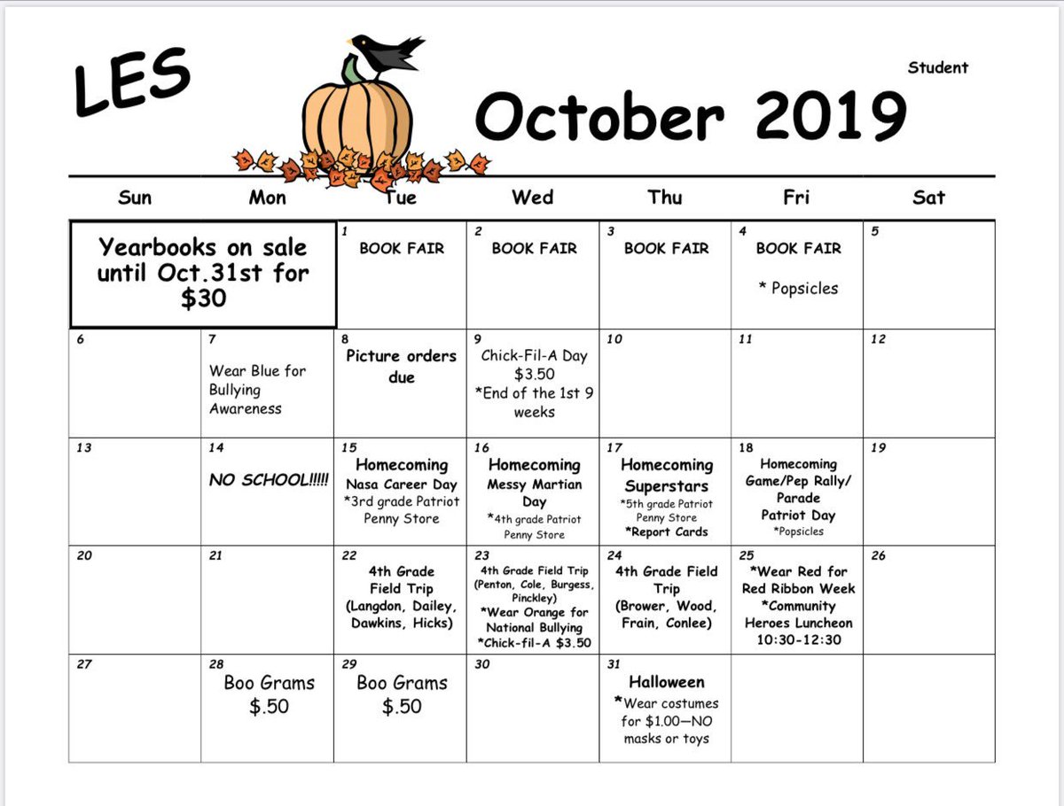 TweetDCS_LES's tweet photo. October Calendar ❤️💙 #TeamDCS https://t.co/QG12ArZhBS