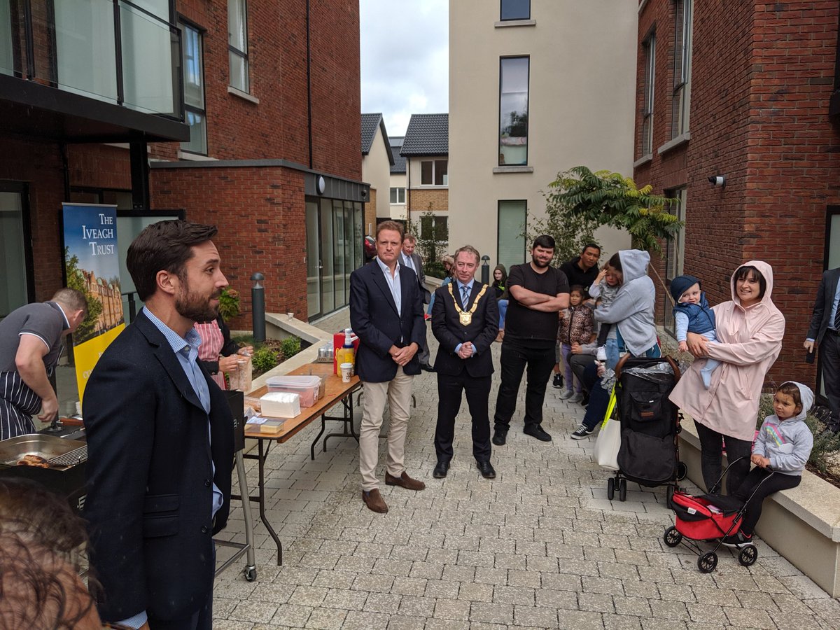 theiveaghtrust's tweet photo. Great end of summer barbecue to welcome our new Iveagh Trust community at Clay Farm.

44 new homes with thanks to our partners @RebuildingIRL @dlrcc @HFA_Ireland — and more to come.

We've been building communities since 1890 but couldn't quite control the weather! https://t.co/Ra4t7hxwBW