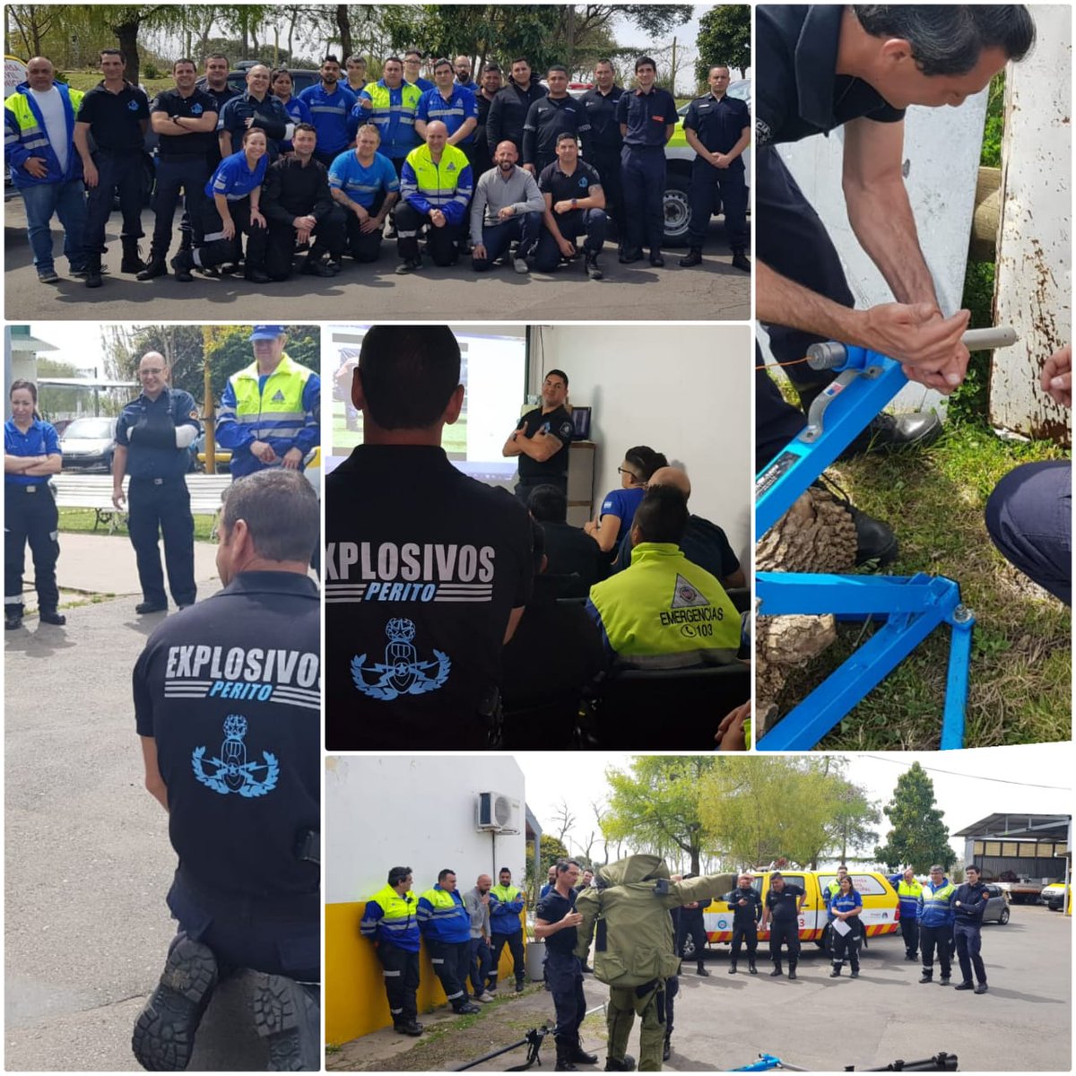 DC103MVL's tweet photo. Hoy recibimos a #PatrullaVL y #BomberosVL en nuestra base de operaciones, para participar del taller dictado por la #BrigadadeExplosivos perteneciente a la #PoliciaPBA.
Esto nos permitirá fortalecer el Sistema de Emergencias Municipal y minimizar los tiempos de respuesta. https://t.co/3437TUq7zG