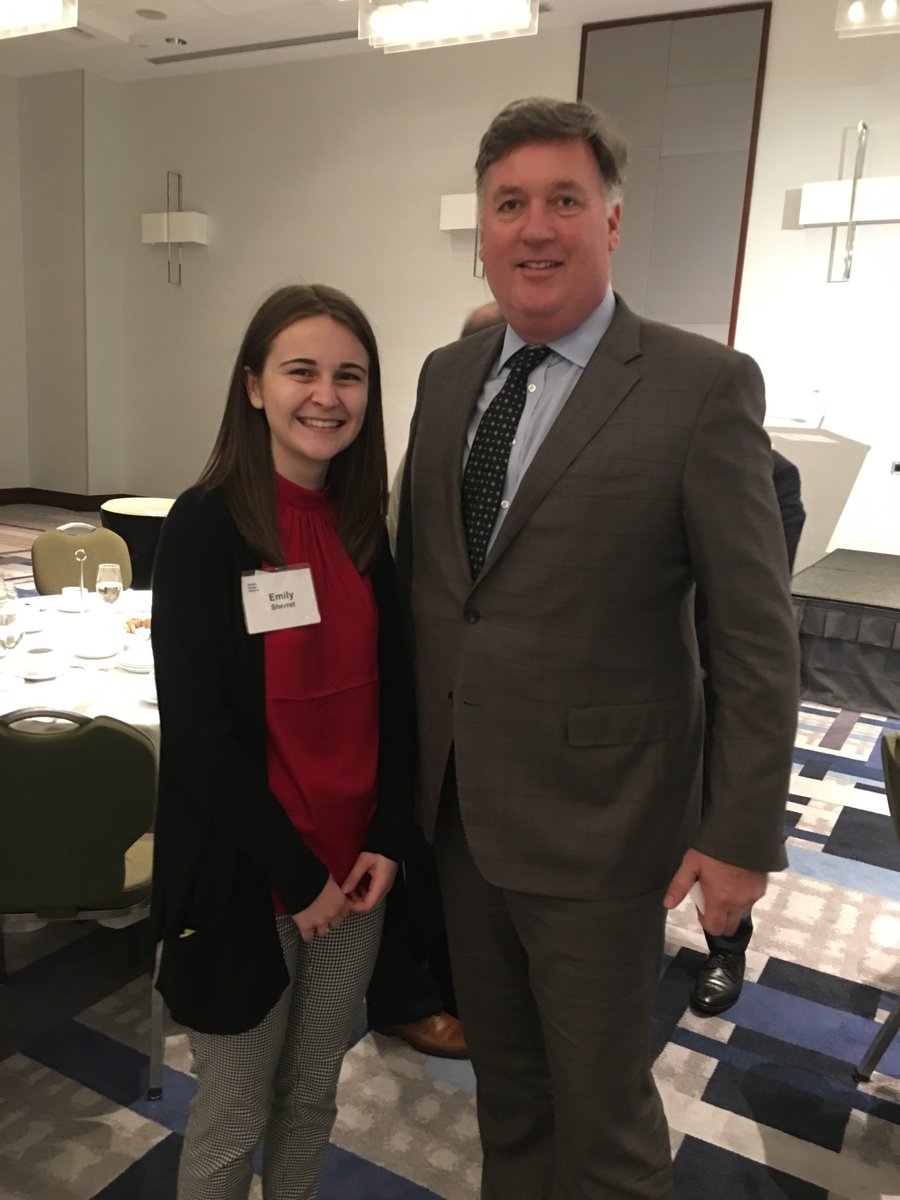 OEN Chair Peter Gregg, <a href="/IESO_Tweets/">Ontario's IESO</a>, and Emily Sherret, winner of our 2019 Women in Energy scholarship. Congratulations Emily!