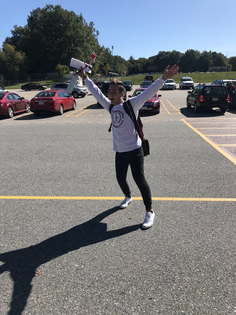 NHS shirts are in! Be sure to get yours if you bought one at our next meeting (Oct. 7th!) 
Here is Matt sporting a BEAUTIFUL officer shirt!