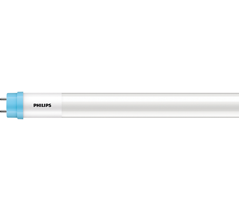 SignifyUSA's tweet photo. Philips #InstantFit LED tubes easily replace fluorescent T8 tubes operated on instant-start electronic ballasts, no rewiring needed. This glass LED linear bulb looks and feels like fluorescent and has a daylight effect and long lifetime. https://t.co/eLL9jxooJW https://t.co/oOGg33bTwY