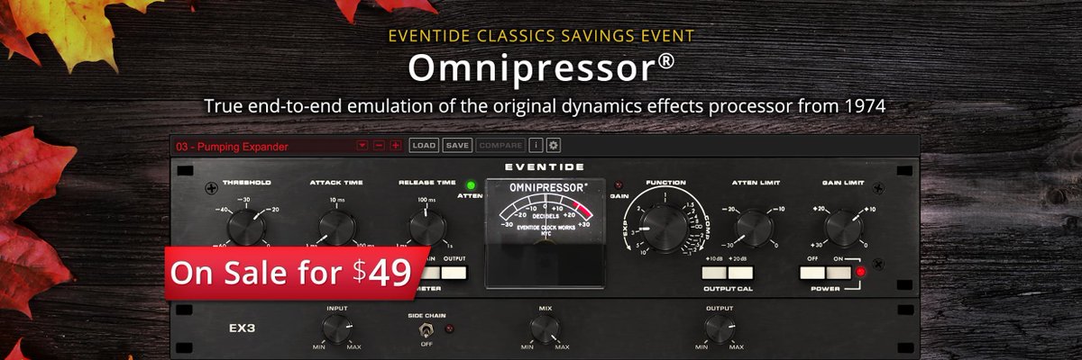 rsrockstars's tweet image. Last chance to grab the Omnipressor plugin for $49. 
The sale ends this week. 

ecs.page.link/cxzEg
@EventideAudio

#eventide #eventideaudio #omnipressor #vintagegear #studiogear #inthestudio #plugin #mixengineer #mixing #audioengneer #recording #effects