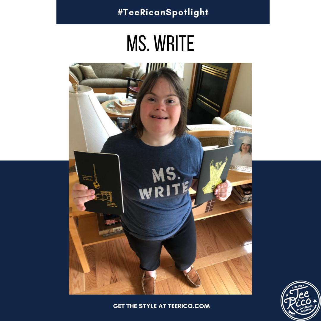 TeeRico_LinMan's tweet photo. Lauren has joined the #writecrew!
Have you? Get the look!
👉https://t.co/nbCkjxjKwt
@Lin_Manuel 
#MsWrite #MissWrite #MxWrite #MrWrite https://t.co/16Ia1u85Um