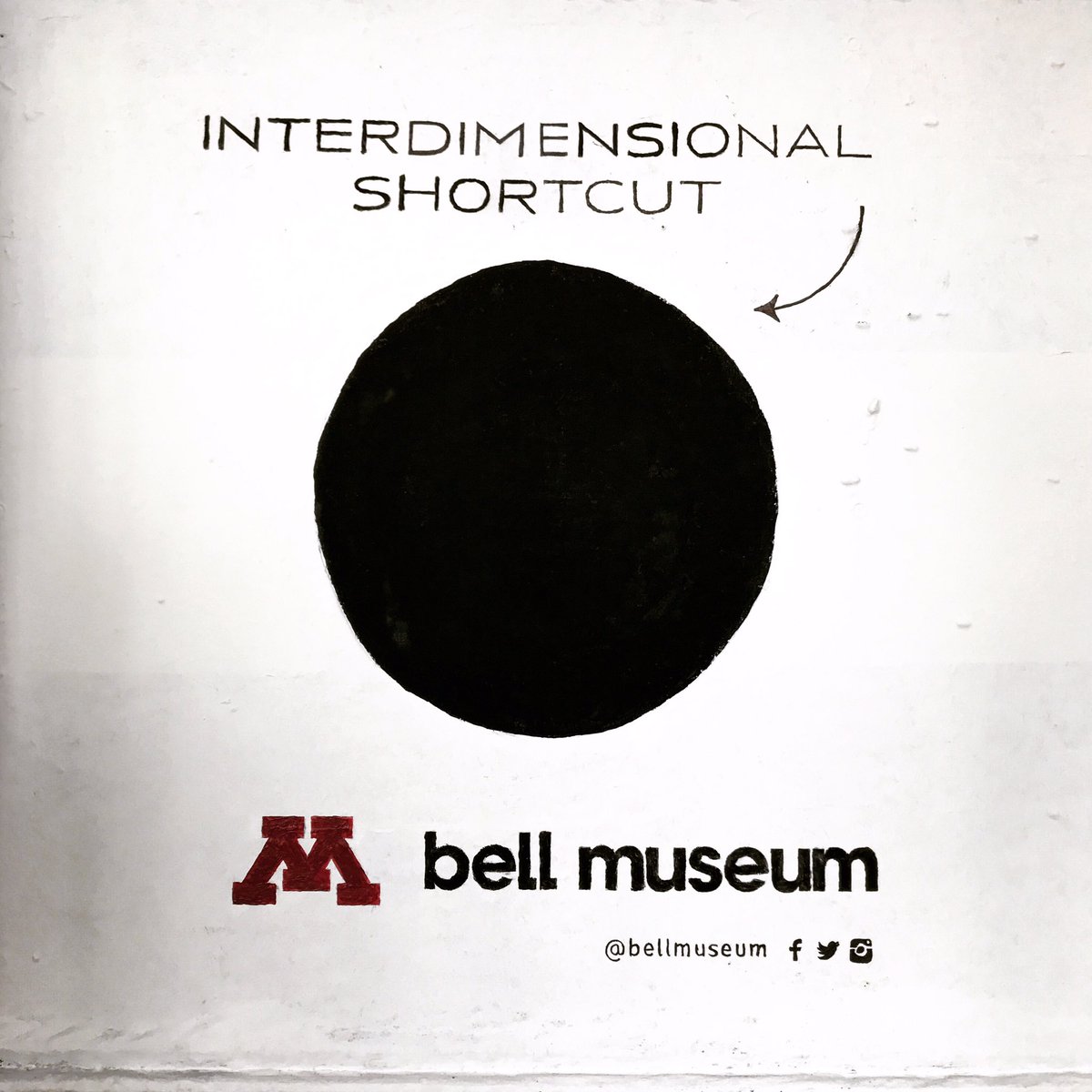 BellMuseum's tweet photo. Opened up a wormhole to the museum for #PainttheBridge. Come visit anytime! https://t.co/HrLZBtWxoi