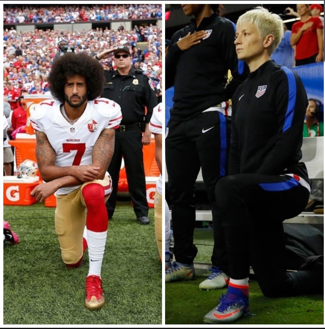jaycrooklyn's tweet image. You remember when that pissed you off, but this didn't??? Why???
👇                                   👇

(No shade to Megan)
#taketheknee #kap7