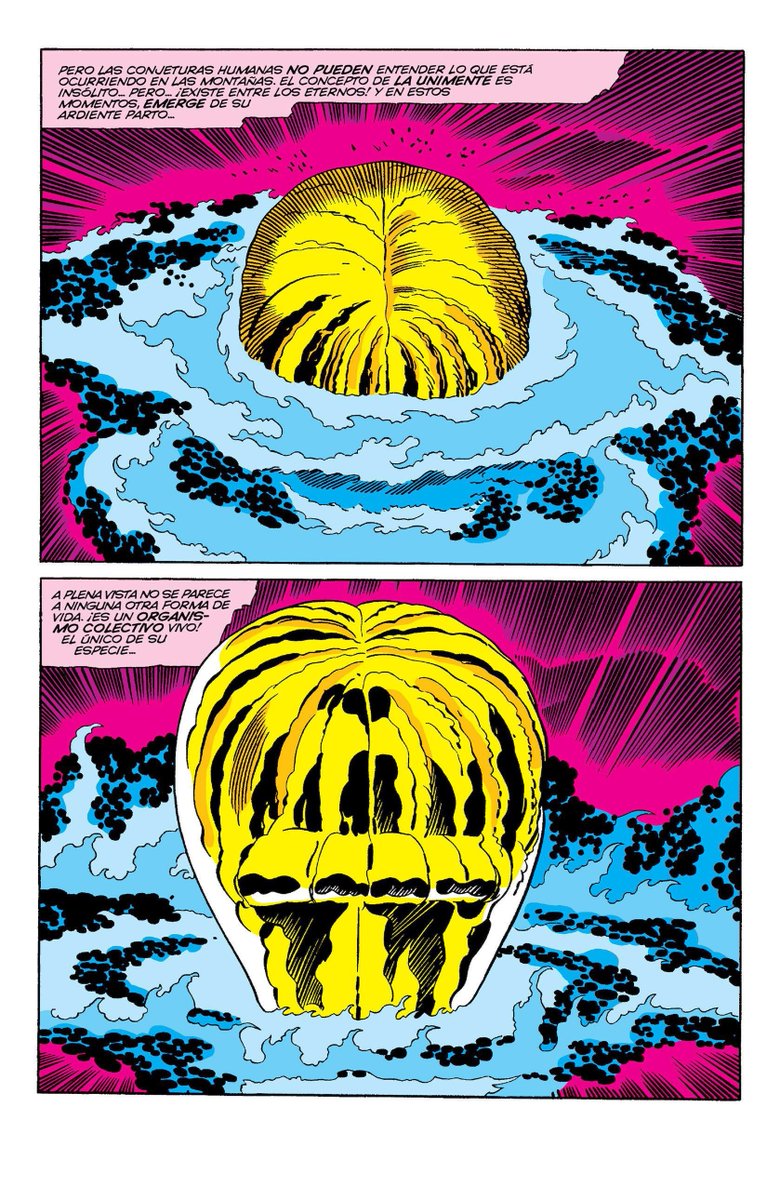 alelordeme's tweet image. #Zuras, quien quedó como líder de Los Eternos de la Tierra, puede transformarse en fuego y los demás eternos entrar en él, para conformar un organismo colectivo conocido como la #Unimente (los seres humanos también pueden participar en ese ritual)