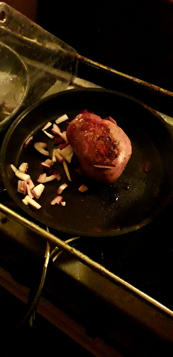 AdventureCapUK's tweet photo. Cooking up some supper in the galley aboard #Voss.

Lambs heart, leak and risotto rice!

Simple, quick and tasty! Bang! Dinner is served... https://t.co/9Zjd0xCQw0