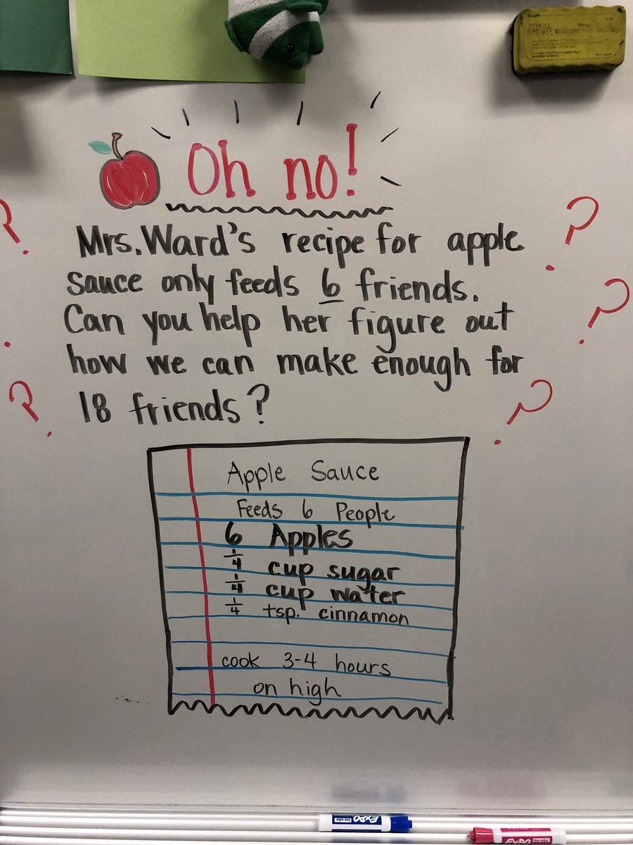MrsWardsPack's tweet photo. Never underestimate the power of @FCEhse students faced with a real life problem!  We ❤️ math!  And 🍎! Everyday is a great day to be a #FCEfish 🐠!  #ourroomsmellsgood https://t.co/7BzBDIhAYa