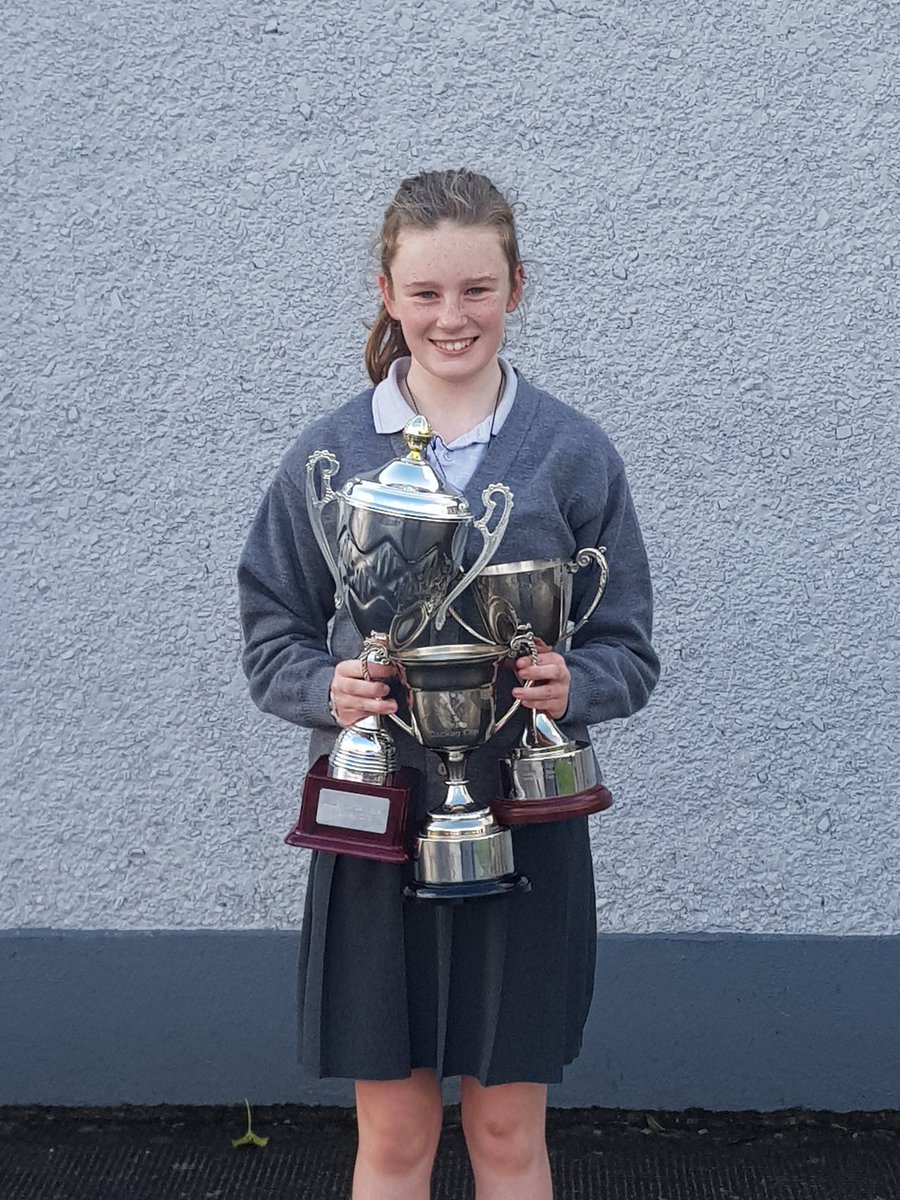 Lola Kiely, St. Molua's NS, a member of NCW Under 14 Camogie team who won the county final championship and league and Feile Cup recently. Well done Lola.