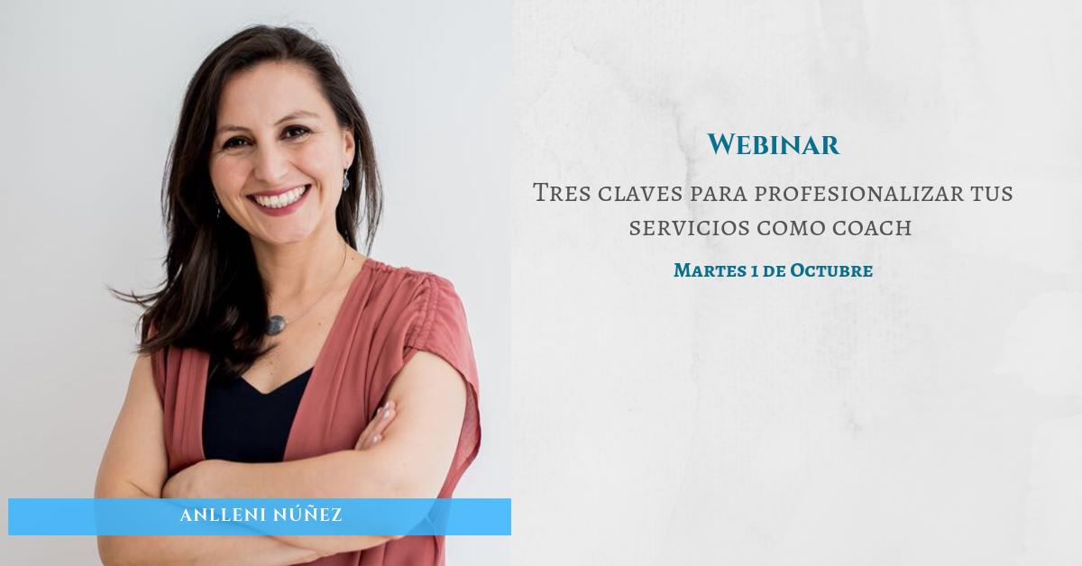 RedCoachChile's tweet photo. Amig@s, compartimos este imperdible Webinar, organizado por Casa Coach y facilitado por nuestra coach miembro Anlleni Nuñez: Tres claves para profesionalizar tus servicios como Coach!.  Martes 1 de Octubre.

+ info e inscripciones en el siguiente enlace: 
https://t.co/ptvP4D6UGh https://t.co/tAeBi4wSJf