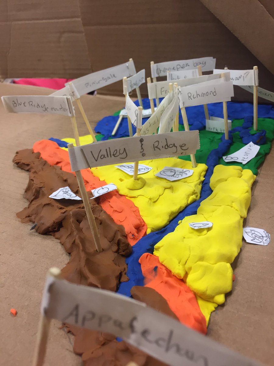 nfes007's tweet photo. Our clay maps of VA turned out great! The students did a great job of working together! #NFESLifeReady https://t.co/bMIZDV1mLC