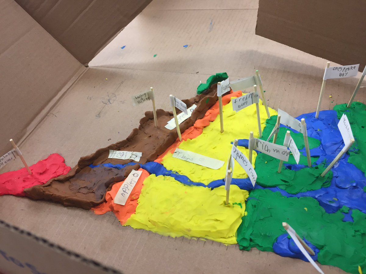 nfes007's tweet photo. Our clay maps of VA turned out great! The students did a great job of working together! #NFESLifeReady https://t.co/bMIZDV1mLC