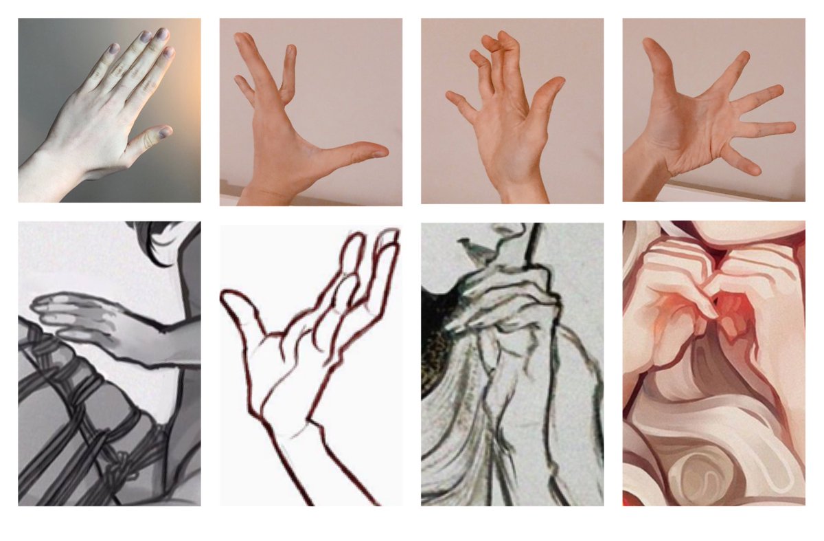 @yoshisquared Aah what a fun tag idea!! I've got pretty bendy, angular? hands with longish fingers, which normally don't look as healthily colored as my lights imply whoops
I need to improve my art hands a lot but I definitely see similarities, I enjoy coloring hands a lot too ? #handvshand 
