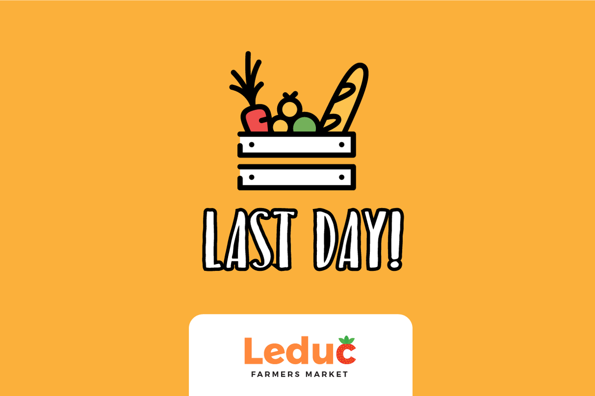 LeducMarket's tweet photo. Saturday is the last day of Leduc Farmers' Market for the season! Come enjoy #Leduc Culture Days and also swing by the Grain Elevator to see our vendors. 10am-1:30pm Sep 28. https://t.co/BmzoAL47mr