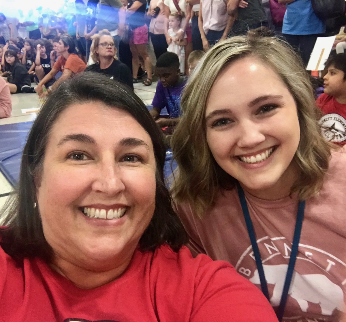 Teachers are ready for Friday Live, too! #bearshine #mymisd ⁦<a href="/BennettBears/">Bennett Bears</a>⁩ ⁦<a href="/bears4thgrade/">Bennett 4th Grade</a>⁩ ⁦<a href="/AmyHolderman2/">Amy Holderman</a>⁩ ⁦<a href="/KassHal/">kassie halpin</a>⁩ ⁦@mrs_davidson33⁩