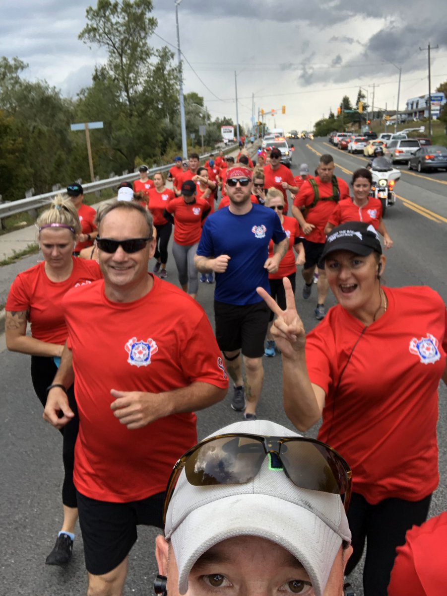 HPS_Run2R's tweet photo. Can’t stop, won’t stop! Gananoque? More like RANanoque! #NPOMR #RunToRemember #460km @460km @HamiltonPolice https://t.co/YvhgCDm7Mx
