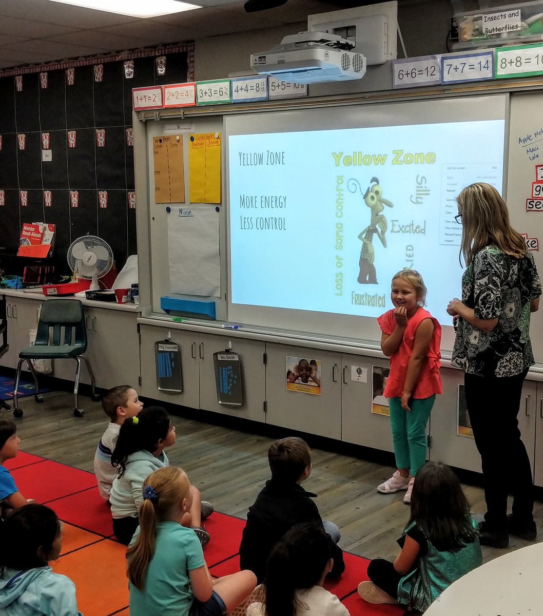 leenasocialwork's tweet photo. Yesterday @Discovery_SMUSD - teaching kinders about the Zones, levels of arousal, and emotions. This student is showing the class what "fear" looks like! #SocialWorkIntern #SchoolSocialWork #Zones #EmotionalLiteracy #SEL #Tier1 https://t.co/BlarVSDqhJ