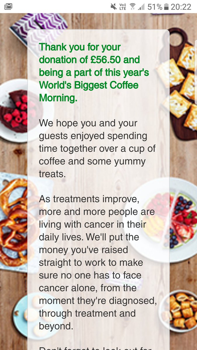 HowiesonNatalie's tweet photo. Thank you for everyone that donated. £56.50 raised and donated. #teamNUH #macmillancoffeemorning https://t.co/rXMx2p2EHD